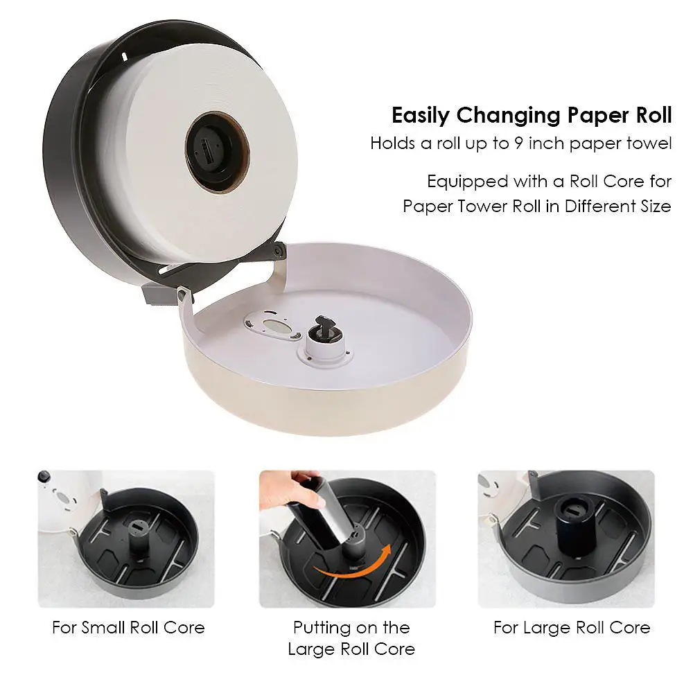 ABFP Chuangdian Multi-Functional Wall Mounted Toilet Paper Tissue Box Holder Towel Rack Shelf Home Kitchen Bathroom Roll Towel