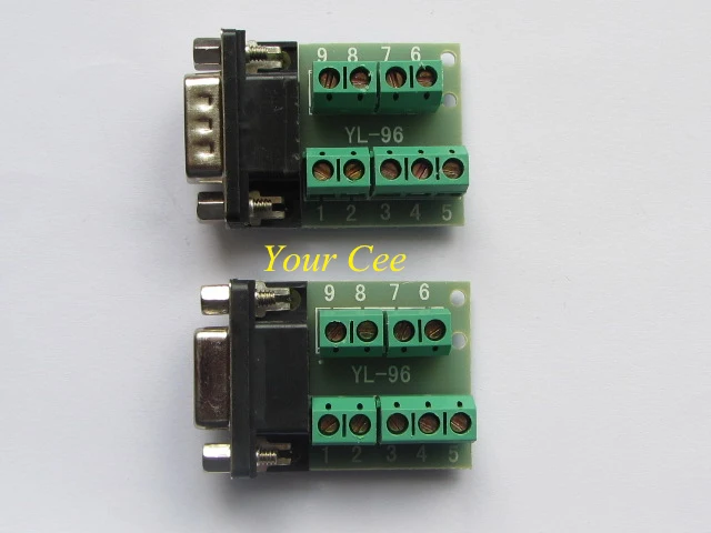 

Male & Female RS232 Terminals DB9 Terminal DR9 Connector Adapter Signals Terminal Module
