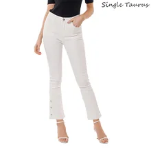 Белые облегающие джинсы женские офисные маленькие расклешенные брюки Femme Повседневные эластичные тонкие vaqueeros Mujer Промытые мягкие Spodnie Damskie