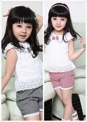 Комплект из 2 предметов для маленьких девочек комплект из топа и шорт детский комплект одежды с вырезами 2 цвета для 1-4 лет