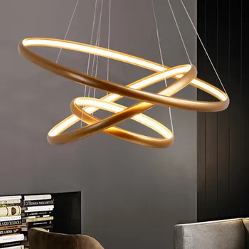 

Modern pendant lights for living room dining room 4/3/2/1 Circle Rings LED Lighting ceiling Lamp fixtures
