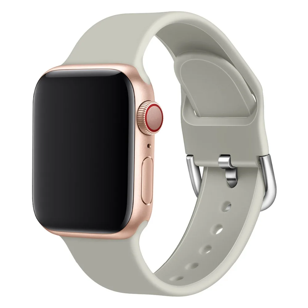 Силиконовый ремешок для apple watch band 42 мм 38 мм apple watch 4 band 44 мм 40 мм iwatch 4 3 2 1 браслет ремешок для часов аксессуары