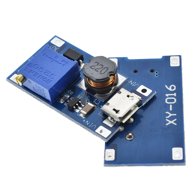 Фото LIZAO MT3608 DC-DC регулируемый Повышающий Модуль 2А Повышающий Модуль с MICRO USB 2в-24в до 5В 9В 12В 28В №4