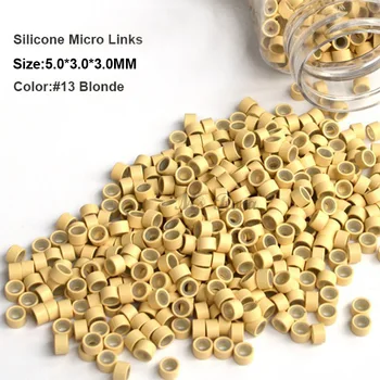 

Silicone Micro Rings 5.0*3.0*3.0MM 1000Pcs/Bottle #3 Dark Brown Hair Beads For Dreadlocks Hair Extension Accessories