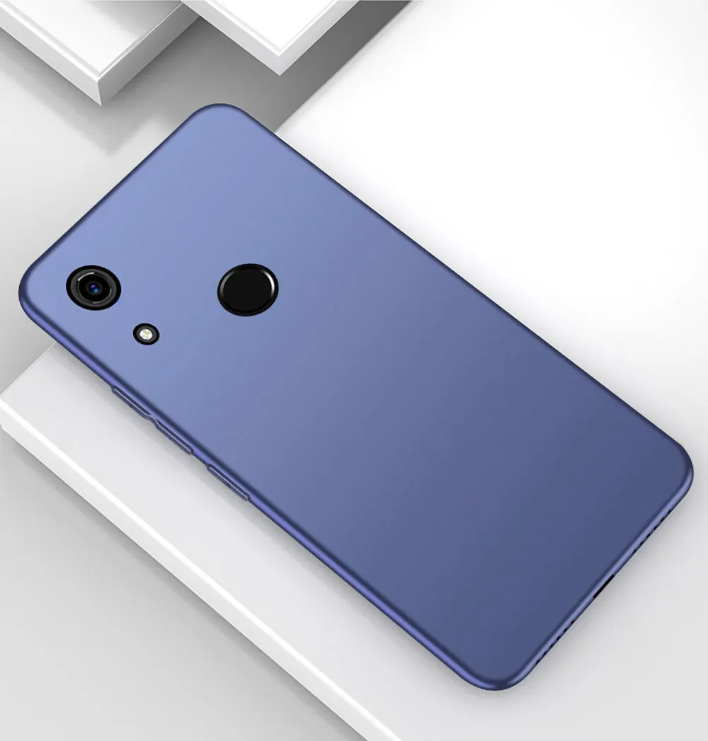 Для Honor 8A чехол тонкий Матовый ТПУ чехол Мягкий силиконовый чехол для телефона для Huawei Honor 8A Pro 8 A чехол Полная защита чехол бампер - Цвет: Синий