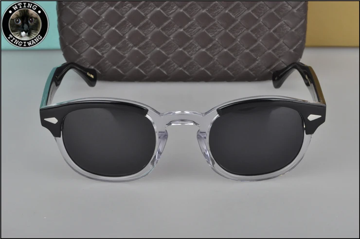 Круглые Солнцезащитные очки для мужчин и женщин, высокое качество, ацетат, Винтажные Солнцезащитные очки с поляризационными линзами, UV400, Ретро стиль