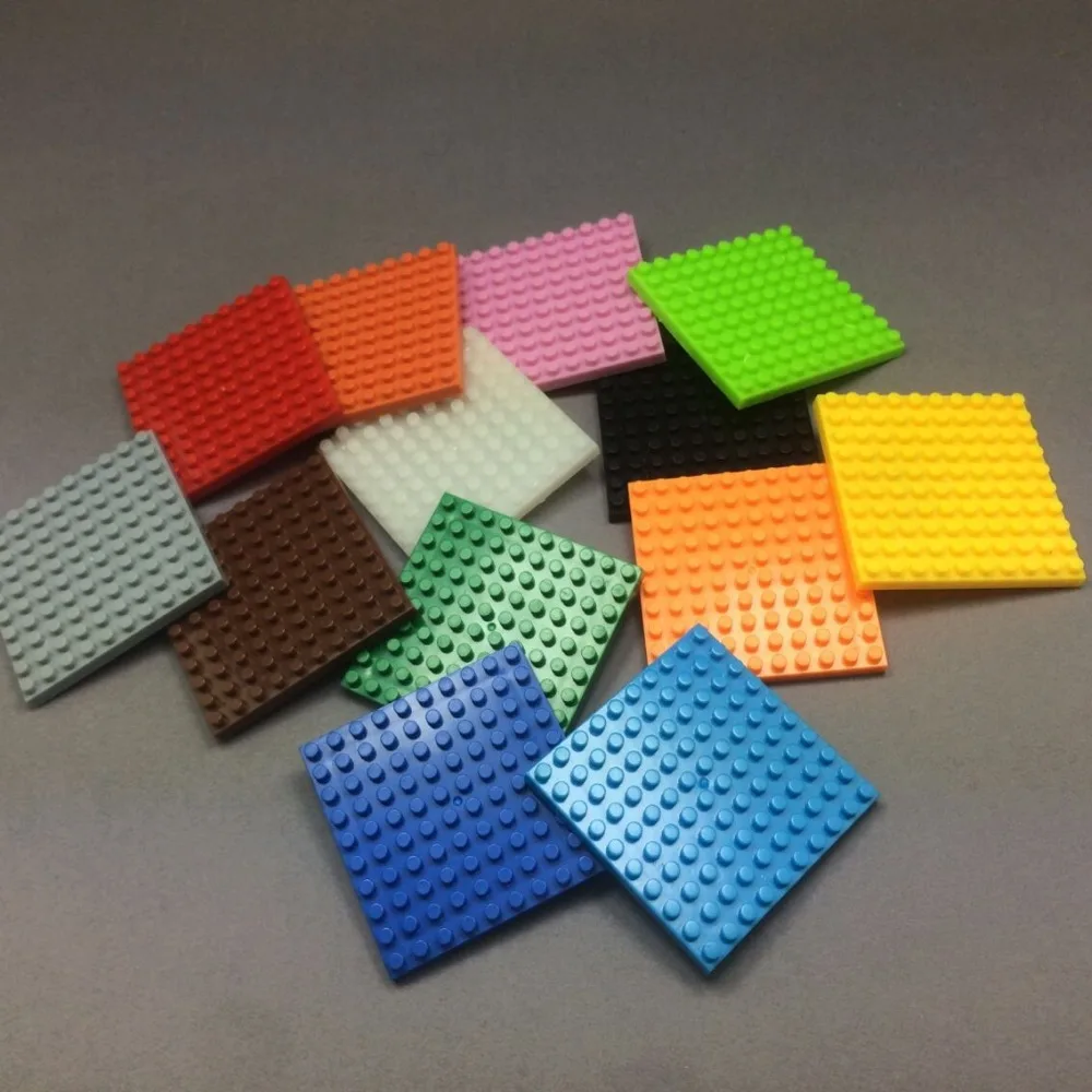 

10pcs Mini Blocks Base Plate 10x10 Dots Size 4x4 cm DIY Baseplate Compatible with Loz Mini Building Bricks Plates
