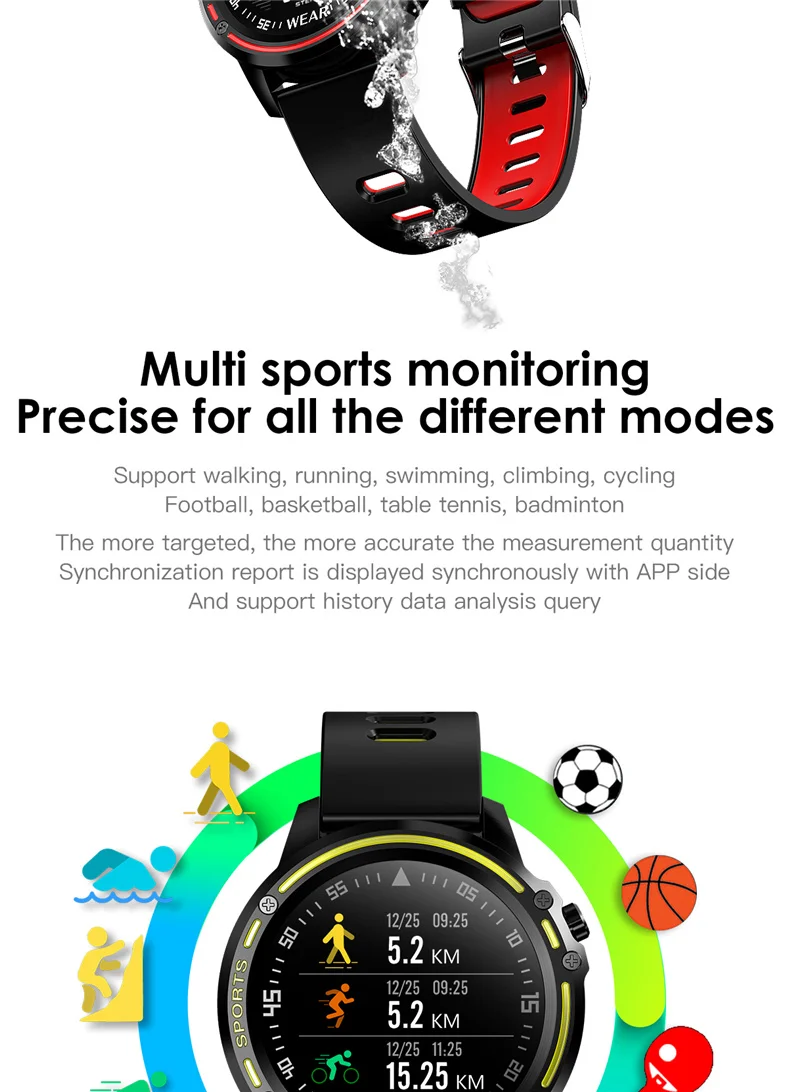 L8 Смарт-часы мужские IP68 водонепроницаемые Reloj Hombre Mode SmartWatch С ECG PPG кровяное давление пульсометр спортивные часы
