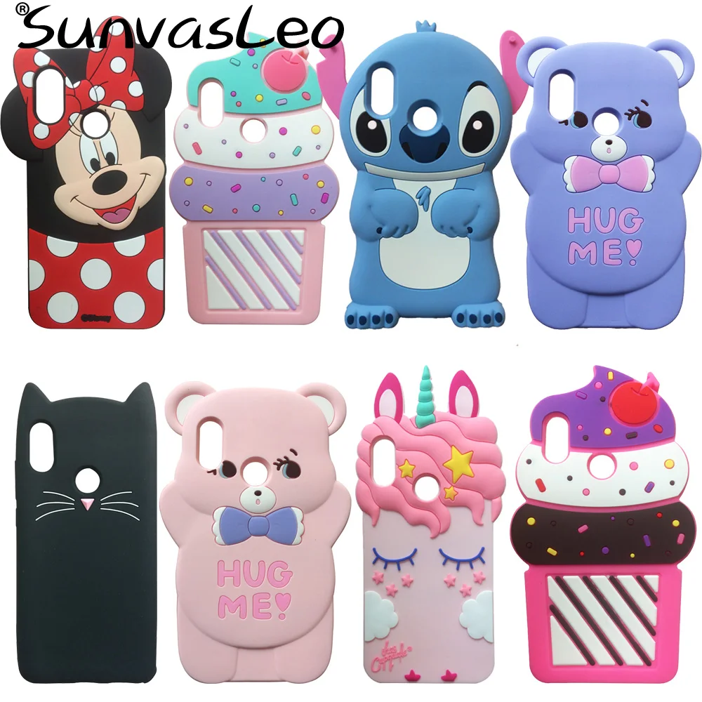 

For Xiaomi Redmi 6 Pro / Mi A2 Lite 3D Cute Cartoon Soft Silicone Case Phone Animal Back Cover Skin Shell Shockproof Unicorn