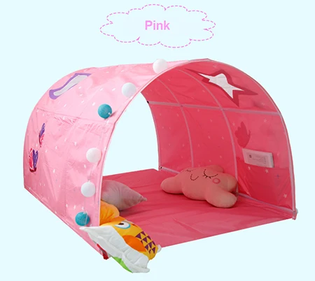 Портативная детская игровая палатка, домик для маленьких детей, для игр на открытом воздухе, для ползания, туннель, мяч, бассейн, палатка для мальчика, кровать, палатка, украшение комнаты - Цвет: pink