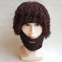 Забавные шутовской грязные волосы Вязание маска Кепки Для женщин Для мужчин одноцветное Цвет Уход за кожей лица капюшон шляпа унисекс шапочки FS0489