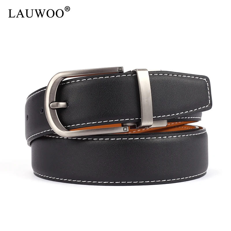 Вращающаяся Пряжка LAUWOO, ремень, черные кожаные дизайнерские ремни для мужчин, винтажная металлическая пряжка, мужской ремень, модный мужской ремень, деловой