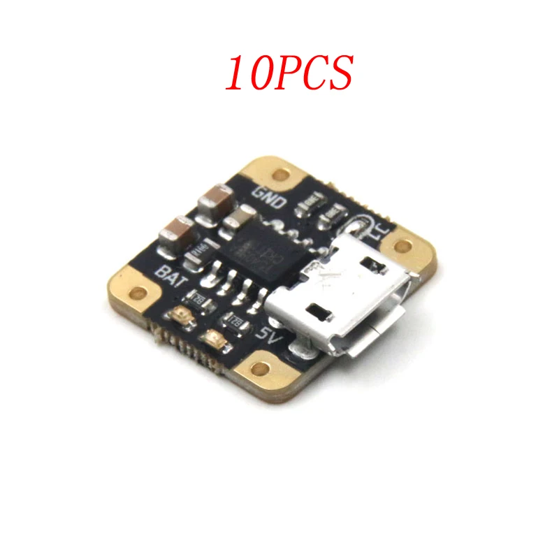 

10PCS 3.7V 1S Lipo Charger Board Module 0.5A 1A Mini Charging Plate Micro USB DIY Parts for RC Boat/Aircraft Lithium Battery