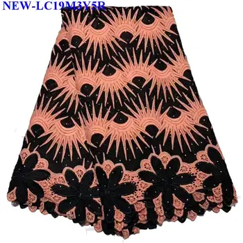

High Quality African Lace Fabric For Wedding dress Embroidered Mesh Lace Fabrics Multi Color Nigerian Guipure Cord Lace BE004