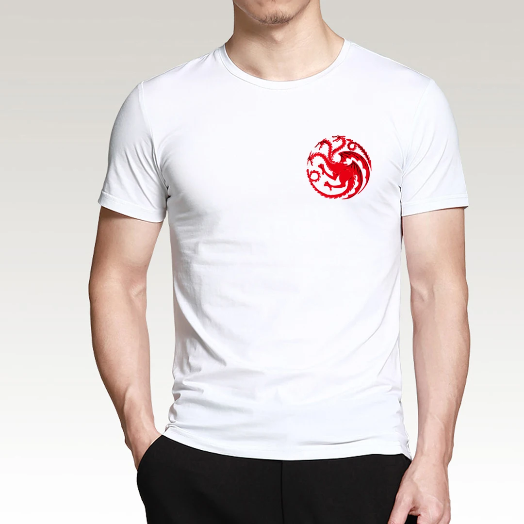 Targaryen fuego y sangre de Juego de tronos T camisas 2019 camiseta de verano 100% algodón alta calidad camisetas S-3XL nuevas Camisetas para Hombre Targaryen fuego y sangre de Juego de tronos T camisas 2019 camiseta de verano 100% algodón alta calidad camisetas S-3XL nuevas Camisetas para Hombre