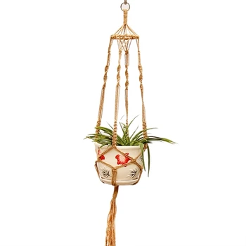

Garden Plant Hanger Basket Cotton Linen Rope Pots Holder Net Flower Pot Plant Lanyard