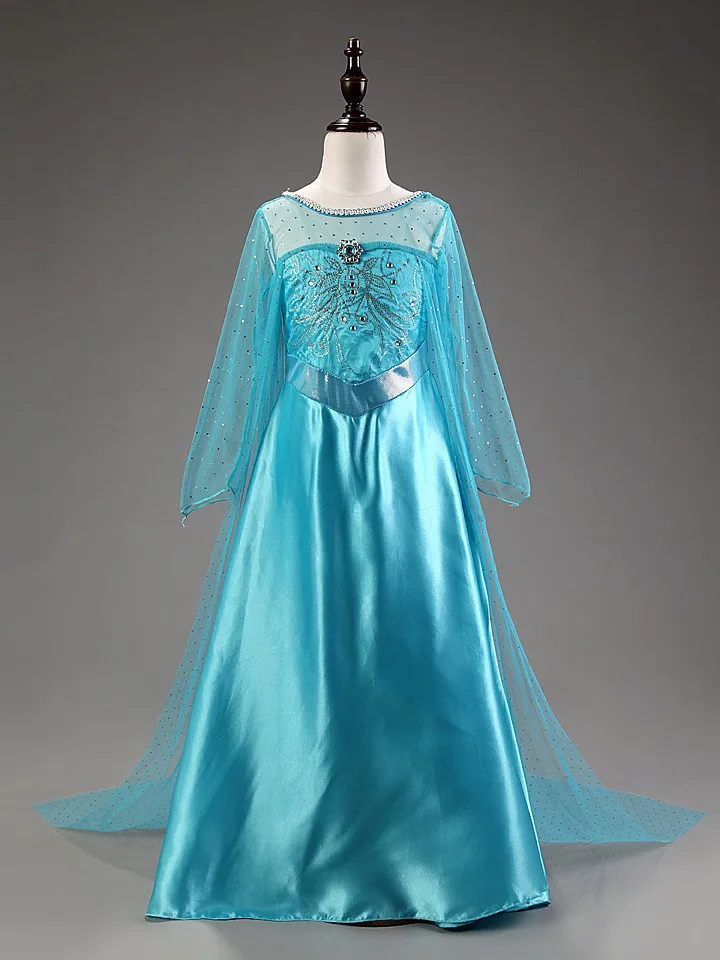 Новые поступления платья для девочек наряд костюм принцессы Анна Эльза для девочек детское праздничное платье одежда для девочек