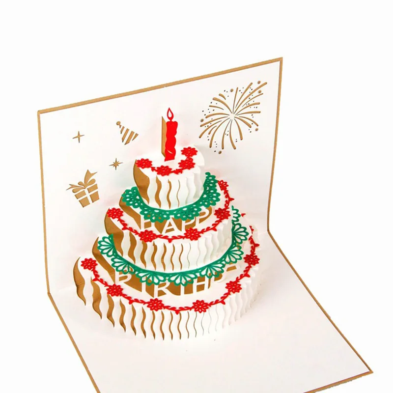  Handmade Birthday Greeting Card 3D Birthday Wedding Party Invitation Cards LBShipping - 33008067978