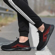 Рабочая защитная обувь мужские ботинки защитные ботинки со стальным носком Удобная рабочая обувь Уличная Повседневная обувь мужская обувь размера плюс 48