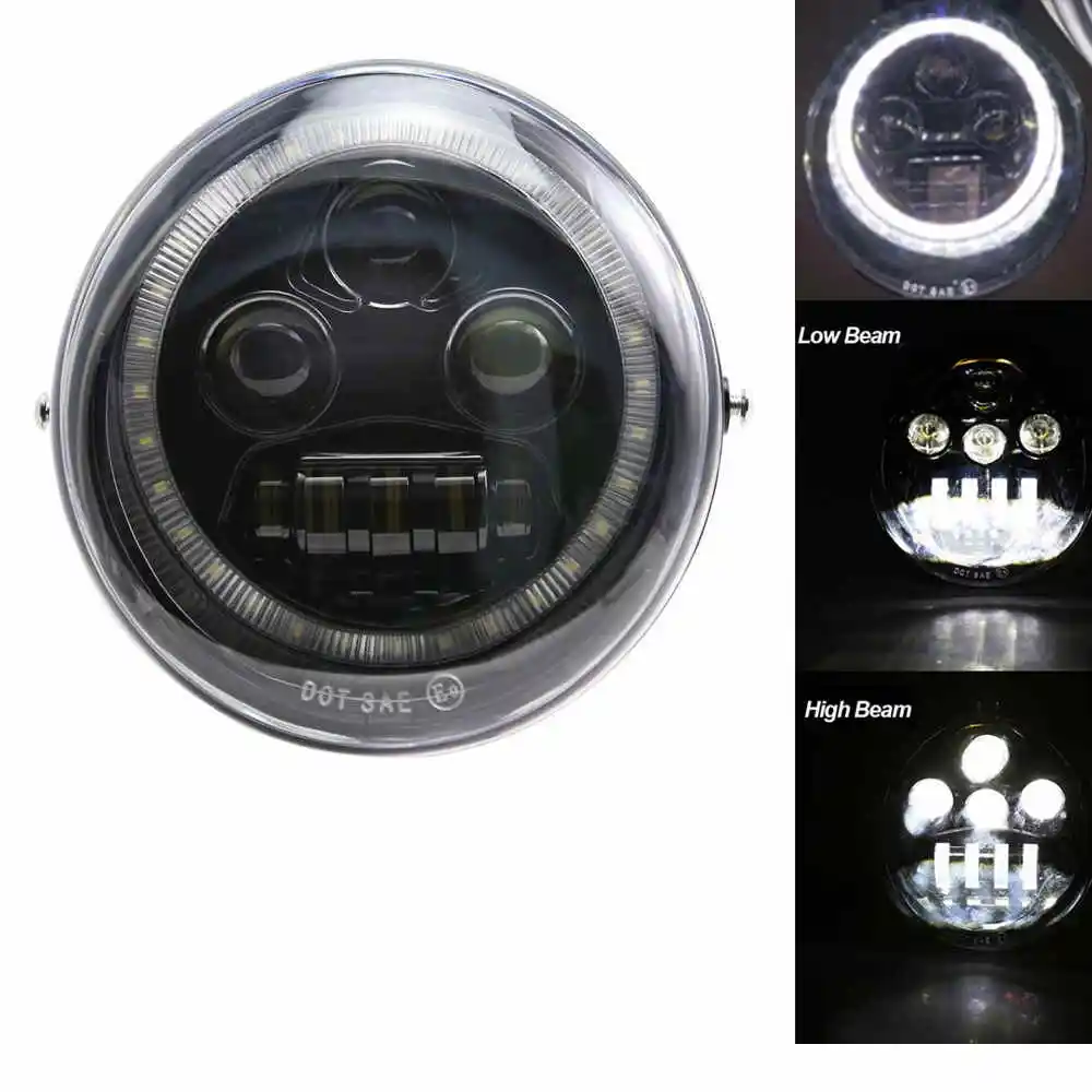 

2017 LED HEADLIGHT Motorcycle DRL Angel Eye LED Headlight For Harley Davidson VRSCA V-Rod VRod V Rod VRSCA VRSC H4 Headlights