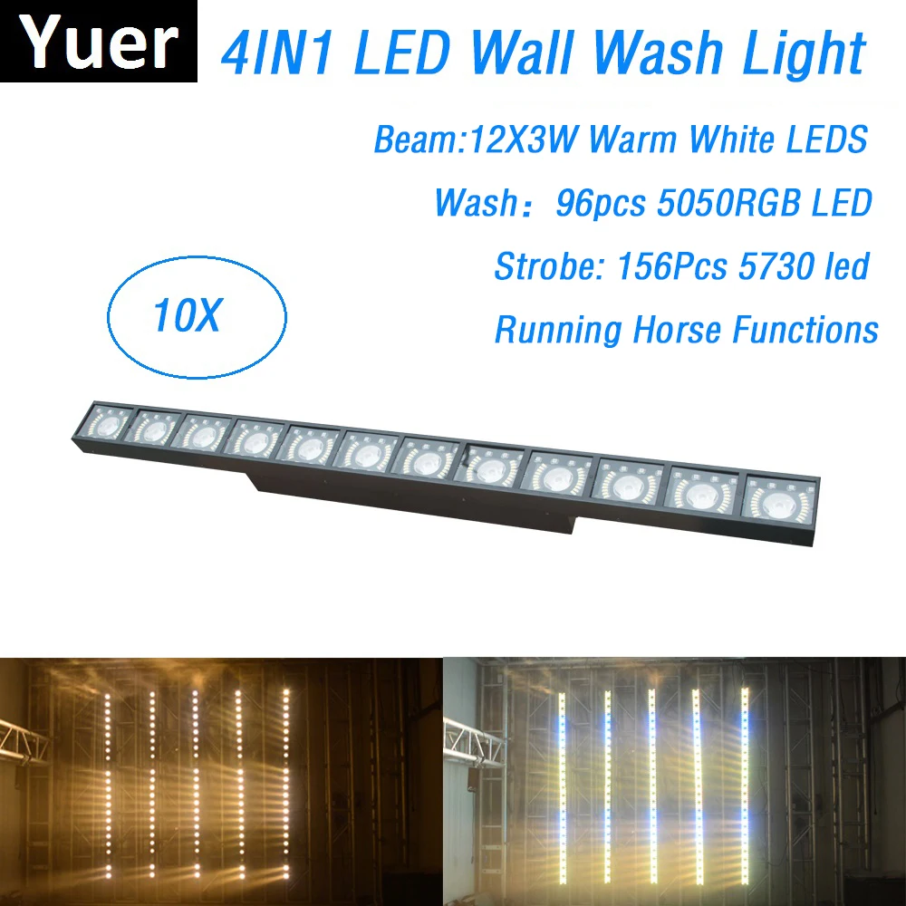 Free Shipping 12X3W Led Bar Wall Wash Light DMX Controller Washer Led Outdoor Flood Light DJ Bar Party Show Stage Light Led Dj