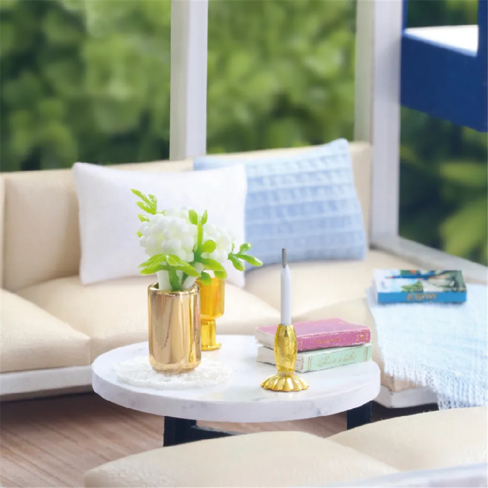 Time Apartment DIY Doll House A-066 With Furniture Light House Funny Intelligence Decoration Creative Children Assembled Gift