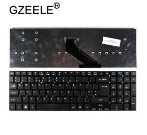 GZEELE для acer Aspire E15 E5-511 E5-511G E5-571 E5-571G E5-511P E5-521 E5-521G E5-531 E5-531G серии Клавиатура для ноутбука с британской раскладкой - Цвет: Черный