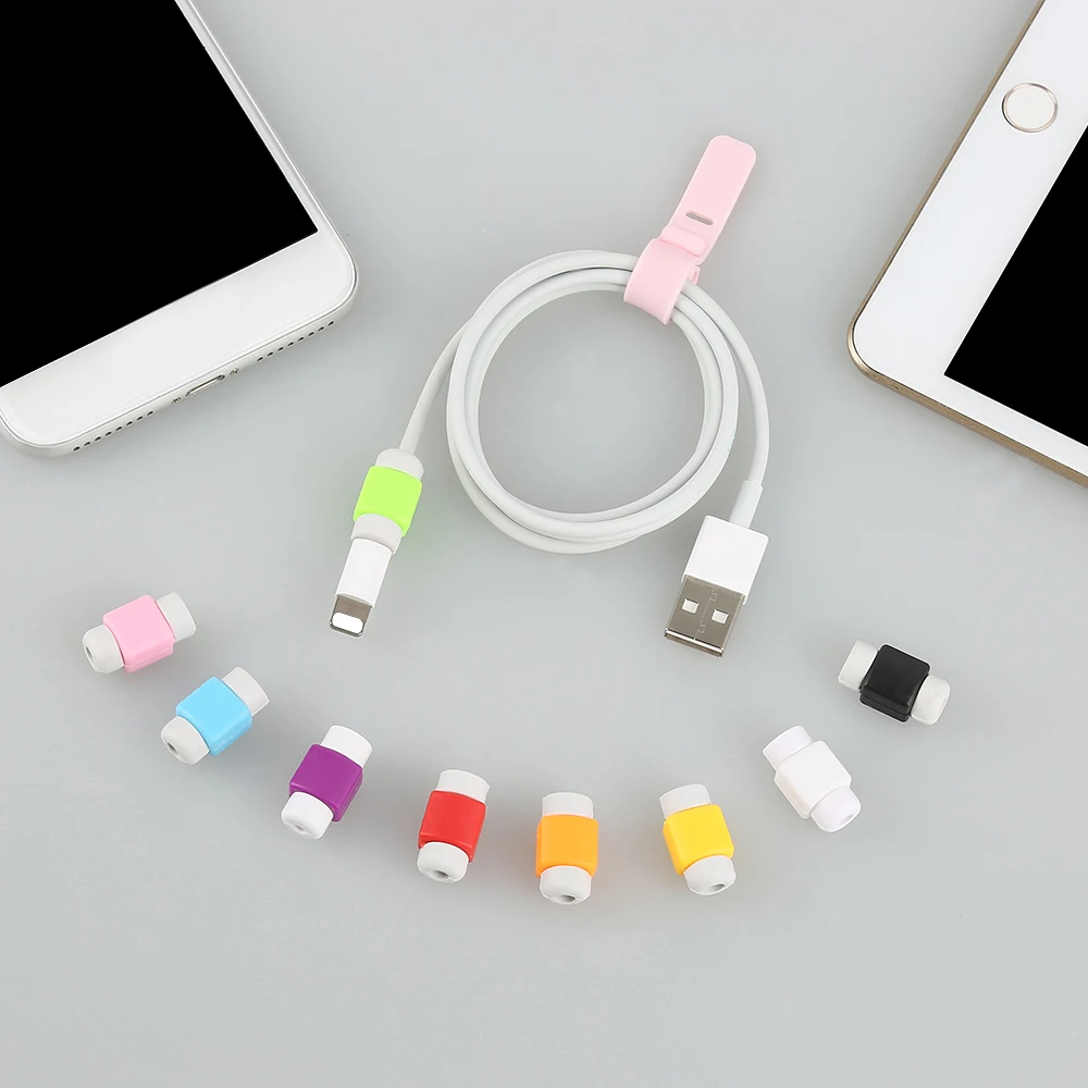 Cable Protector Data Line Colors Cord Protector Protective Case Long Size Cable Winder Cover For iPhone USB Charging Cable