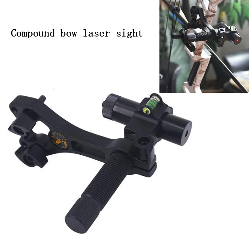 

1pc Archery Compound Bow Red Laser Sight Light Aluminum Center Laser Optical Micro Optic Sight 360 Degree Rotating