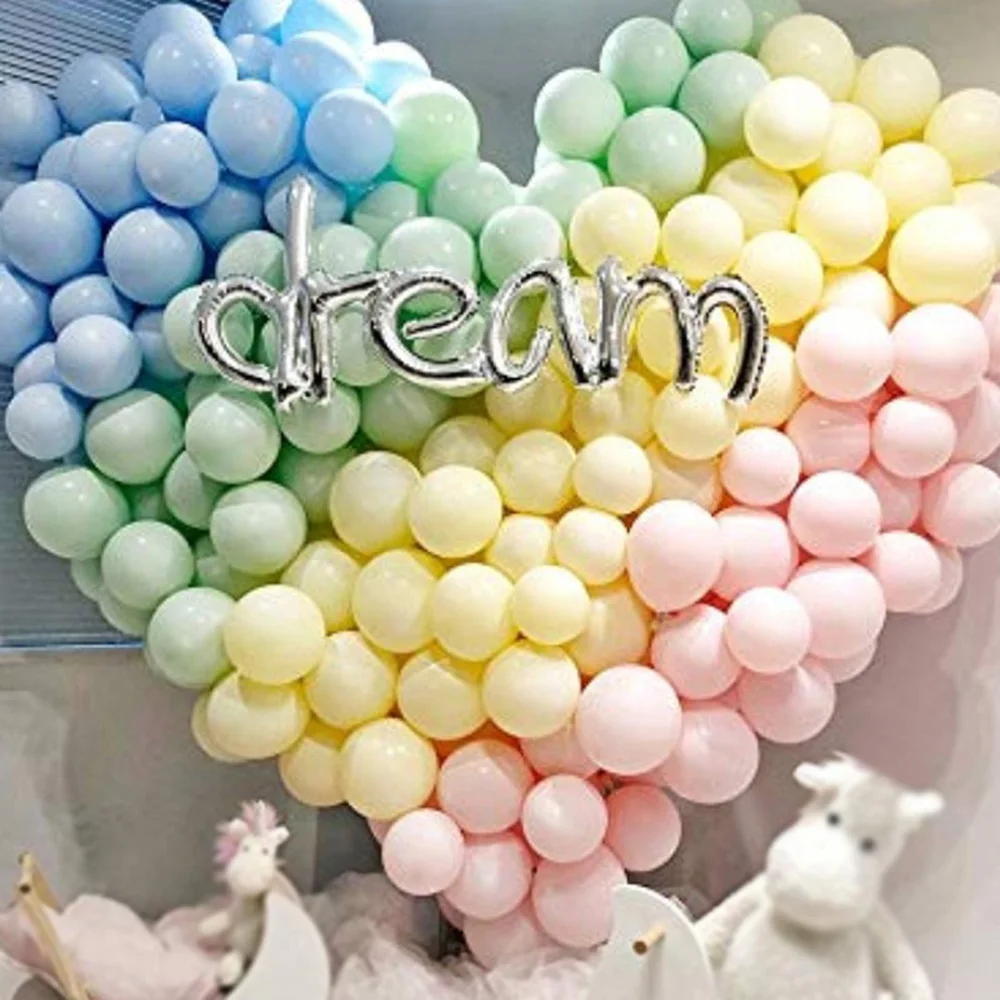 

100pcs 10 Inch Macarons Pastel Candy Balloons Latex Round Helium Balloons For Birthday Party Baby Shower
