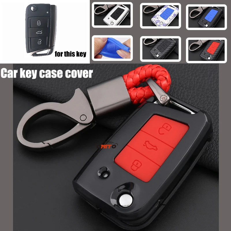 Hot sale 1X Car key case cover For Volkswagen Golf 7 MK7 Tiguan Touran 2017 car styling car key cover remote cover case