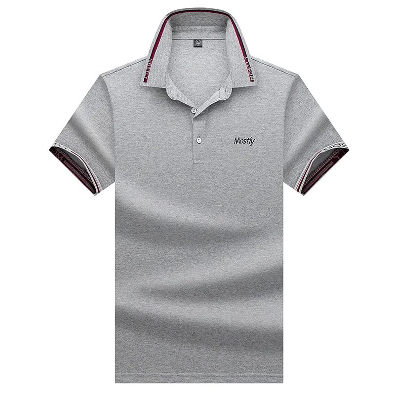 Hommes de POLO Chemises Marque Coton A Manches Courtes Camisas solide broderie Polo Dete Col montant Мужское поло Chemise plus la