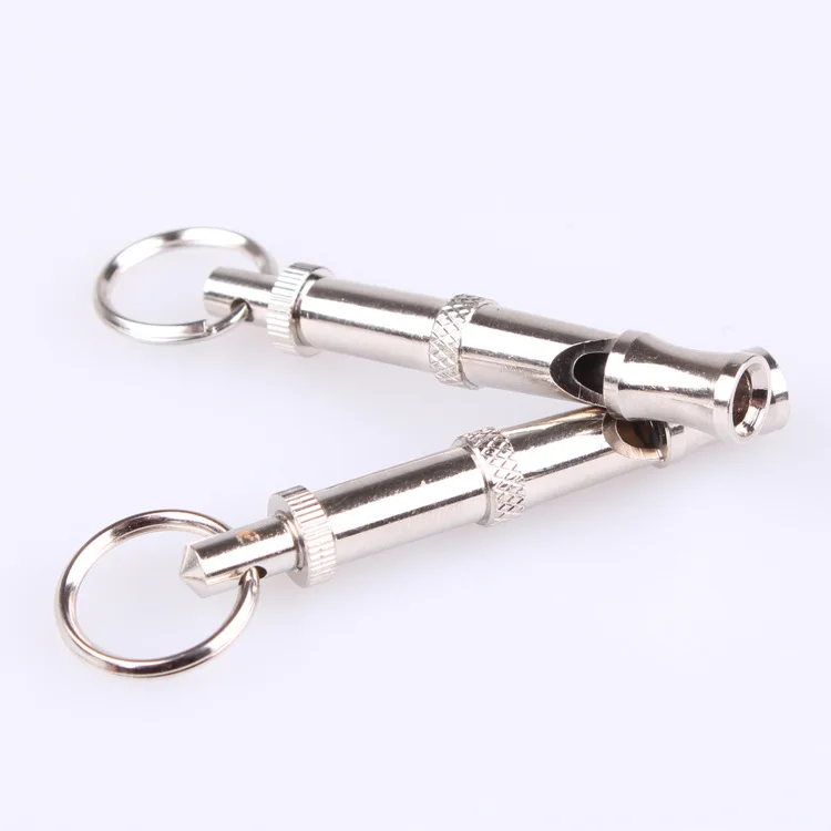 2pcs High Quality Stainless steel Dog Puppy Whistle Ultrasonic Adjustable Sound Key Training for Dog Pet
