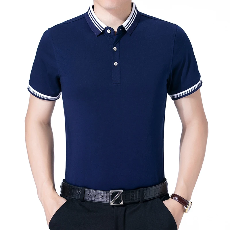 New Polos Mens POLO Shirts Cotton Short Sleeve Polo Casual Male Polo Shirt -in Polo from Men's 