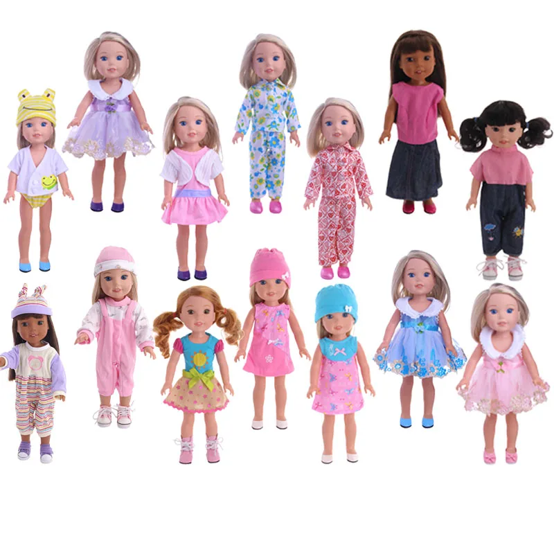 Luckdoll Модная Одежда для куклы принцессы подходит кукол Wellie Wishers 14 5 Дюймов