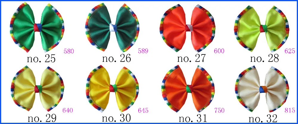 30PCS Good Girl 3.25&quot Selvage Fan Hair Bow Clip Colorful Accessories | Аксессуары для одежды