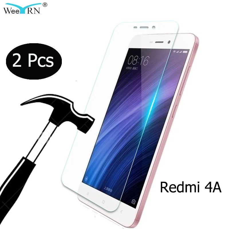 

2 Pcs Premium Redmi 4A Glass Film 9H Hardness Tempered Glass for Xiaomi Redmi 4A Screen Protector