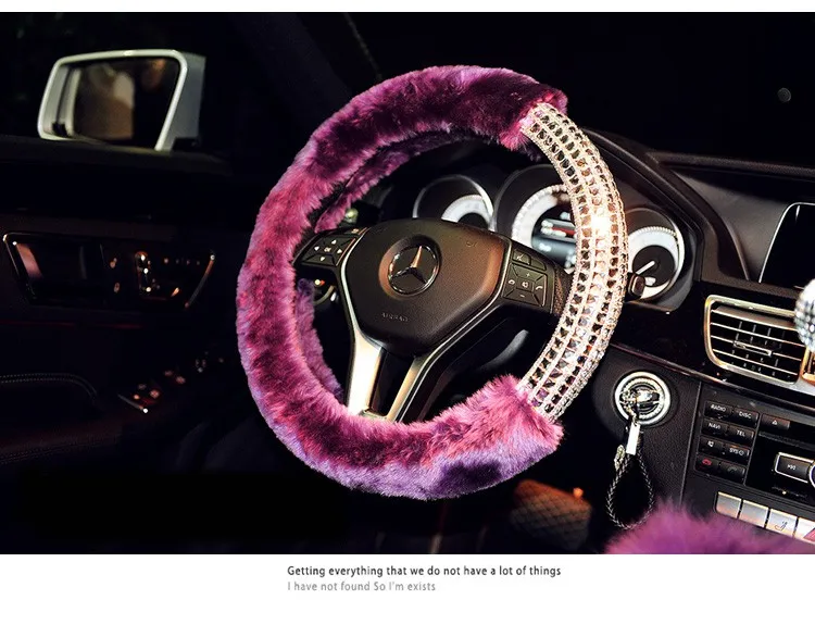 Personalized-Rhinestone-Wool-Car-Steering-Wheel-Covers-Fit-38CM-Plush-Diamond-Women-Car-Accessories-12