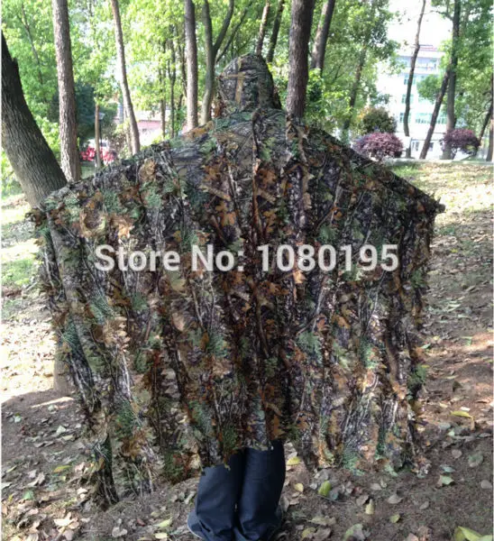 TPRPST Камуфляж 3D плащ с узором из листьев Yowie Ghillie дышащий Открытый пончо Тип камуфляж наблюдение за птицами пончо Снайпер костюм NL149