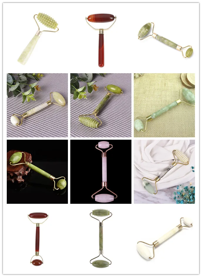Facial Massage Jade Head Roller Face Slimming Body Eye Head Neck Back Massage Slimming Thin Face Beauty Health Care