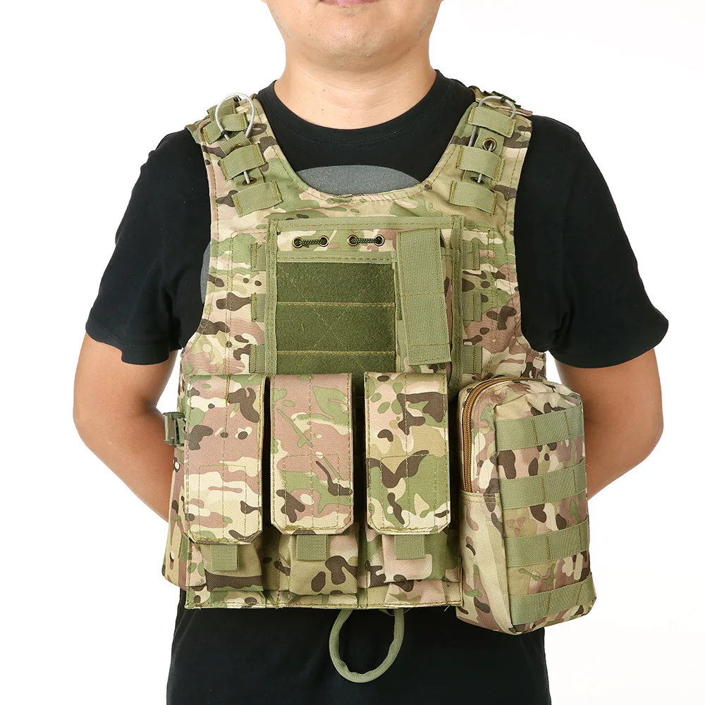 Will Outdoor Gilet Tactique CS Gilet De Protection sur Le Terrain Molle Cuirasse Gilet De Chasse en Plein Air Uniforme /équipement De Combat R/églable Gilet Unisexe
