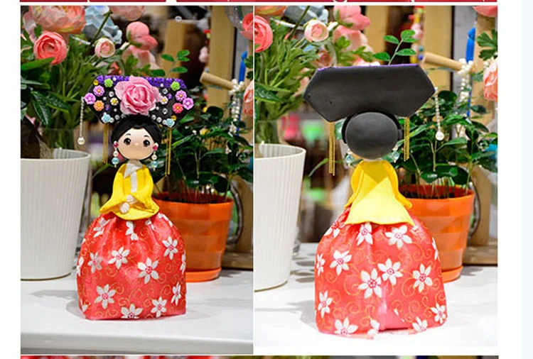 Мягкая глина слизь кукла Set DIY Красочные глины китайский Стиль кукла с платье ручной работы глины Новое поступление слизь поставки DOLLRYGA