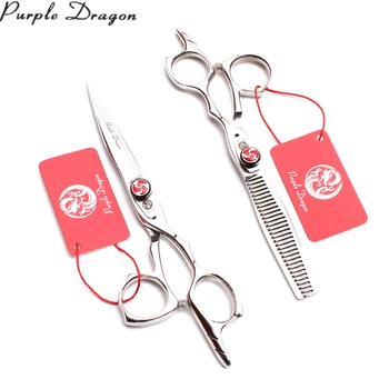 

5.5" 440C Shiny Hairdressing Scissors Normal Shears Thinning Scissors Professional Hair Scissors Barber Shears Haircut Set Z9017