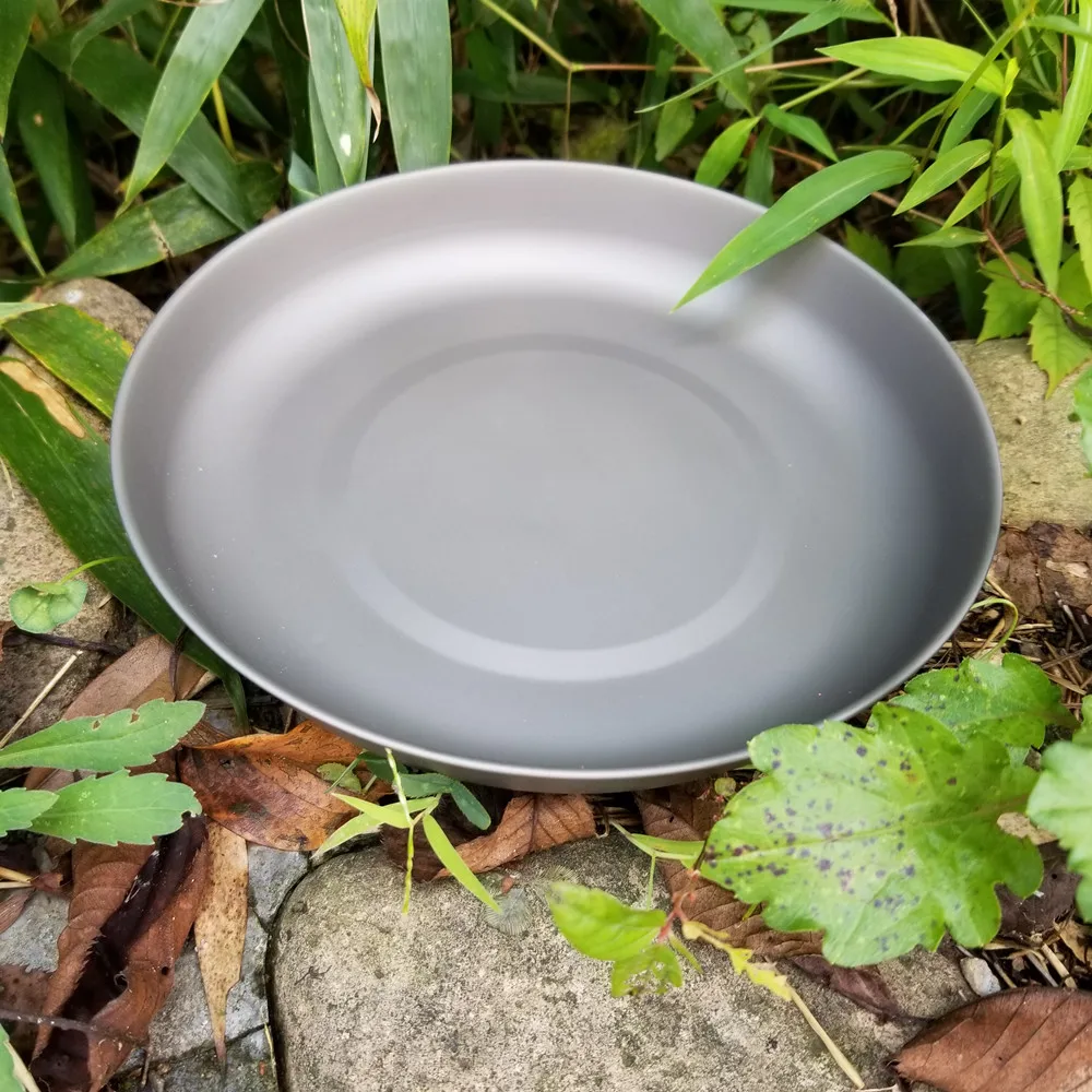 TOAKS Бытовая тарелка Сверхлегкая походная посуда для кемпинга титановая тарелка d190мм тарелка для пикника