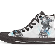 Jack от Mass Effect Sumie стиль с каллиграфией бой Новинка Дизайн Повседневная парусиновая обувь на заказ Прямая