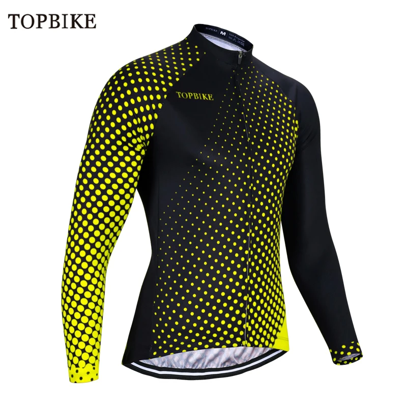 Cycling Jersey Only TOPBIKE с длинным рукавом Pro майки спортивные для мужчин Mtb велосипедный костюм, трико Ropa Ciclismo Одежда для велоспорта с длинным рукавом велосипедная форма - Цвет: Cycling Jersey Only