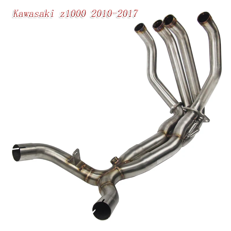 

Silp On For Kawasaki z1000 2010-2017 Stainless Steel Motorcycle Exhaust Front Link Pipe Muffler Without Exhaust Moto Modify