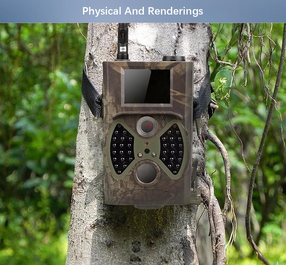 Trail camera 12MP 1080 P IR ночного видения дикая природа камера для охоты на оленя HC 300 м олень фото ловушка ммс GPRS GSM