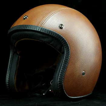 

Cafe Racer capacete casco vintage retro motorcycle helmet Fit open face helmet nostalgic heavy motorcycle helmet