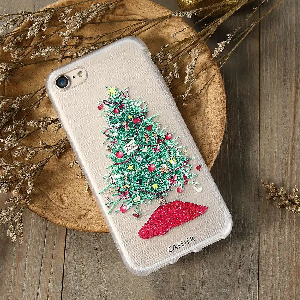 Caseier Merry Новогодние товары телефона чехол для айфон 5 5S SE Новинка зимы крышка iphone